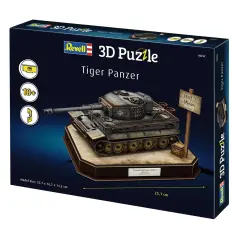 Zbuduj własny **puzzle czołg** Tiger Panzer z zestawu Revell 3D Puzzle. Model ma 200 części i jest przeznaczony dla osób powyżej 10 lat.