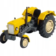 Żółty traktor do składania, model kolekcjonerski.