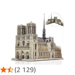 Model 3D katedry Notre Dame, wiernie odwzorowujący detale architektoniczne.