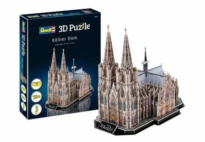 Model 3D Kölner Dom, wspaniały puzzle architektura, który pozwala odtworzyć słynną katedrę.
