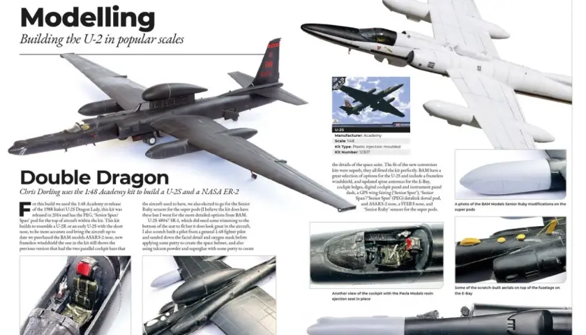 Model U-2S Dragon Lady, zbudowany z zestawu Academy 1:48, z modyfikacjami BAM.