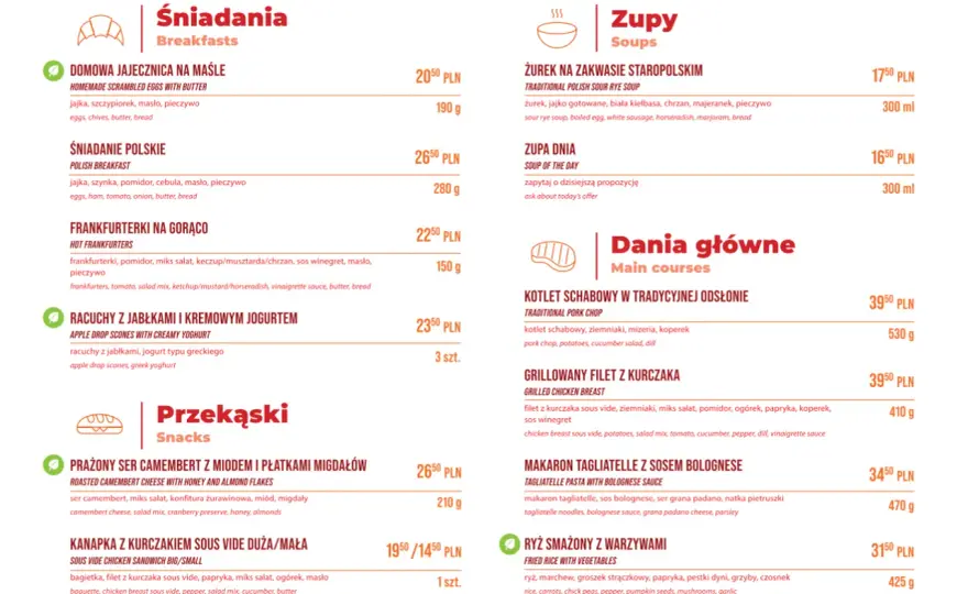 Wagon restauracyjny w Intercity - menu, ceny i zamawianie