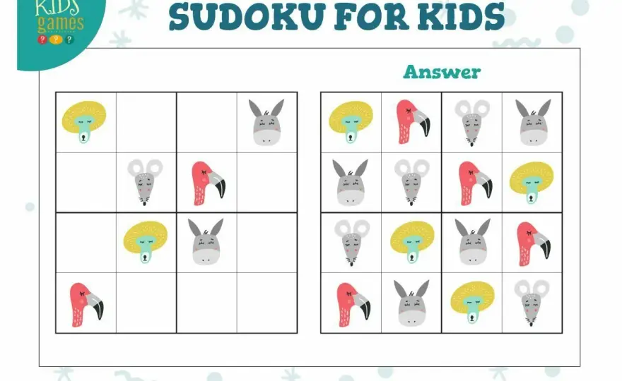 Sudoku dla dzieci - zasady i pierwsza plansza krok po kroku