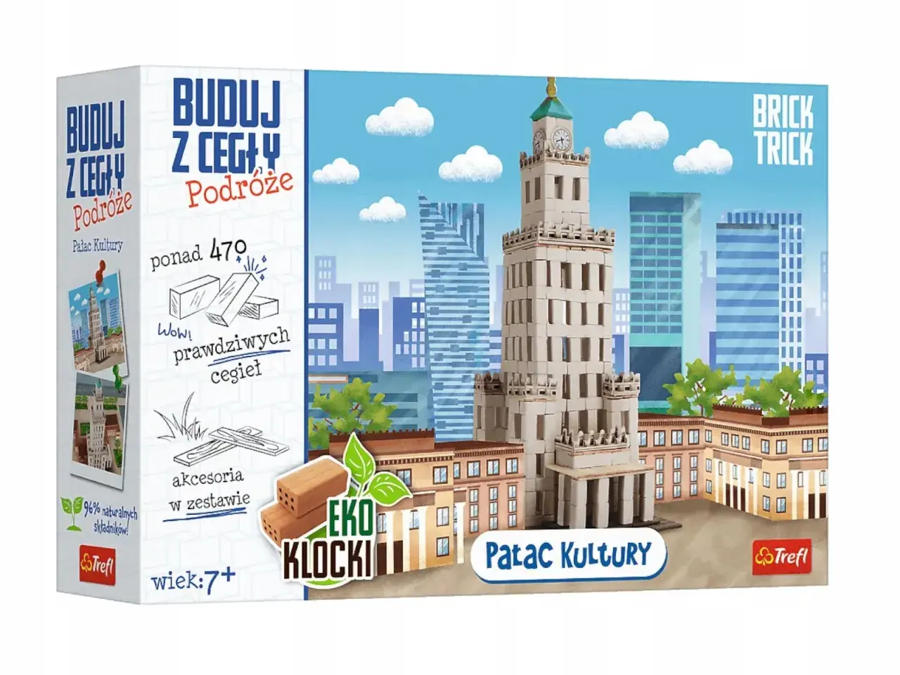 Zestaw do budowy Pałacu Kultury z prawdziwych cegieł, czyli ekscytujący trefl brick trick dla małych architektów.